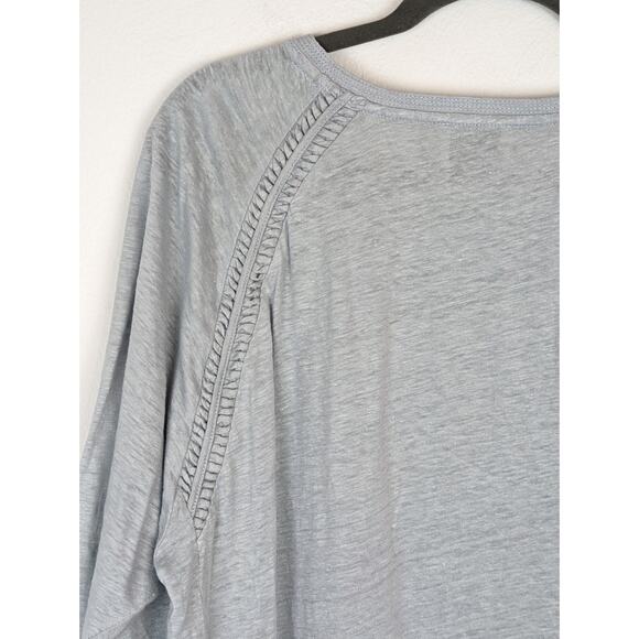 WRAP London Top Linen Braided Texture Crop Silver Boho Minimalist Silver Size 16 - Picture 5 of 10